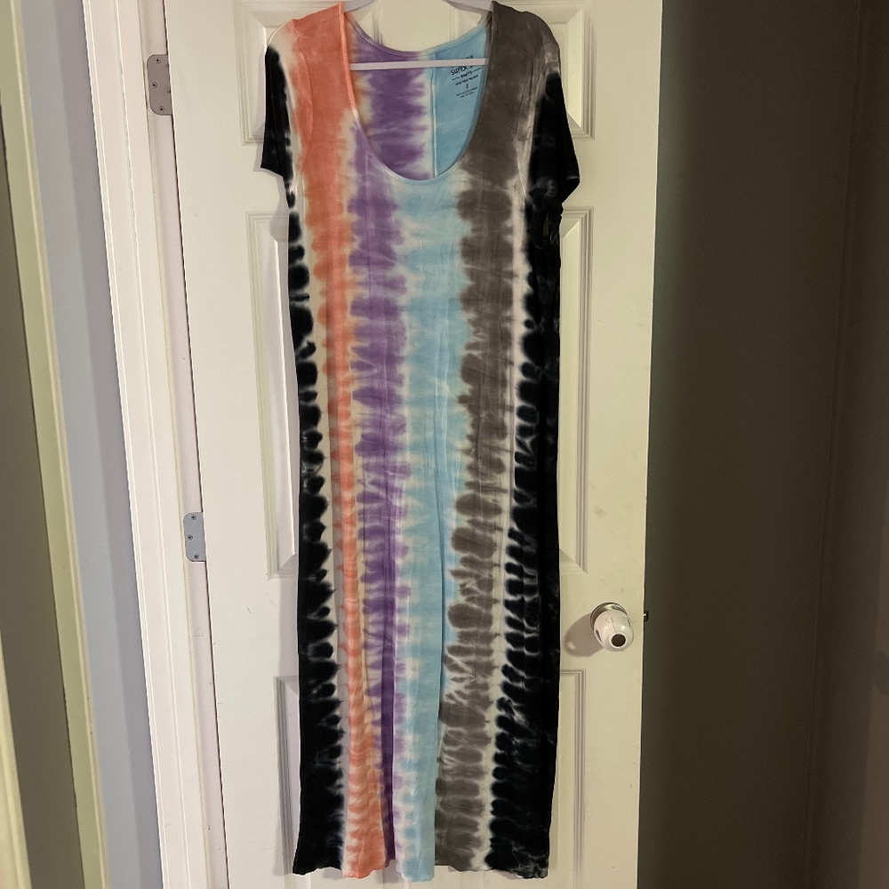 2X Torrid maxi dress tie dye